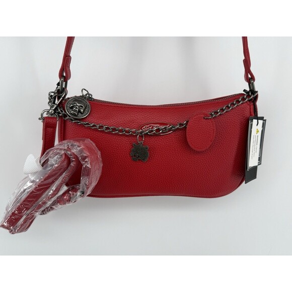 Ed Hardy Red with Charms Shoulder/Crossbody Bag - Picture 1 of 7